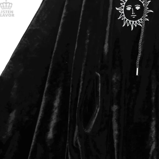 LISTEN FLAVOR Ouija Board Velour Hooded Poncho