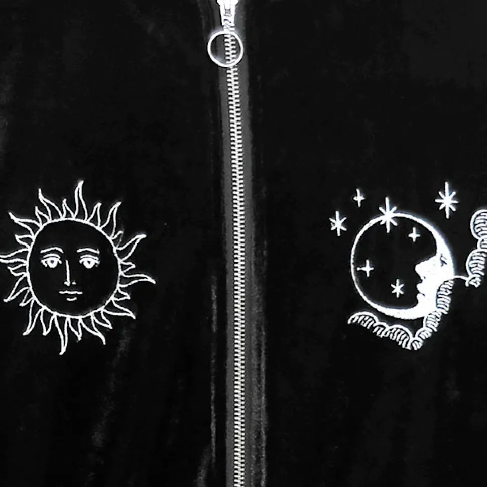 LISTEN FLAVOR Ouija Board Velour Hooded Poncho