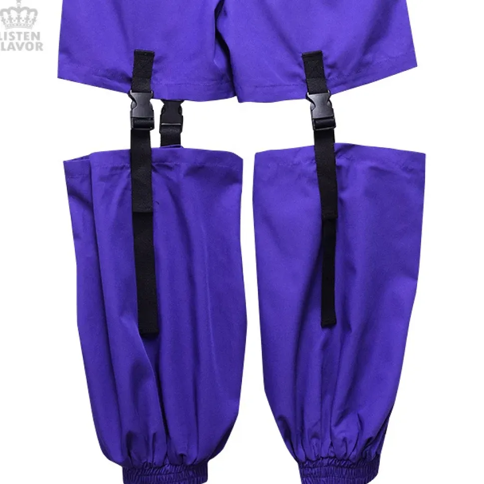 LISTEN FLAVOR Plastic Buckle Hollowed Out Detachable Pants