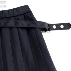 LISTEN FLAVOR Pleated Skirt w/ Side Belts