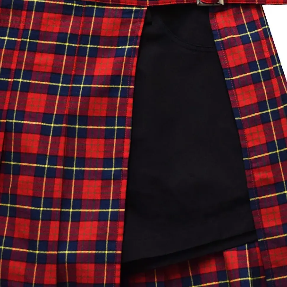 LISTEN FLAVOR Shorts w/ Wrap-around Pleated Skirt