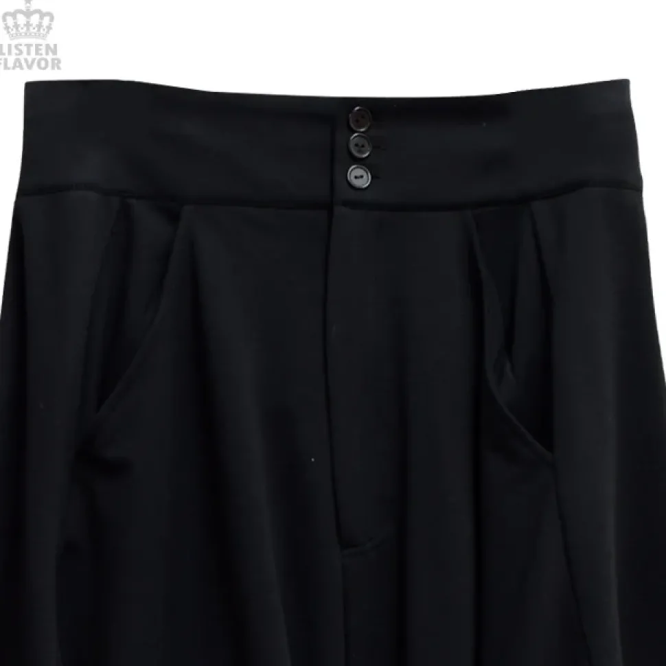 LISTEN FLAVOR Side Chekered Super Wide Skirt