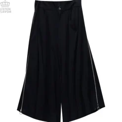 LISTEN FLAVOR Side Zip Checkered Super Wide Pants