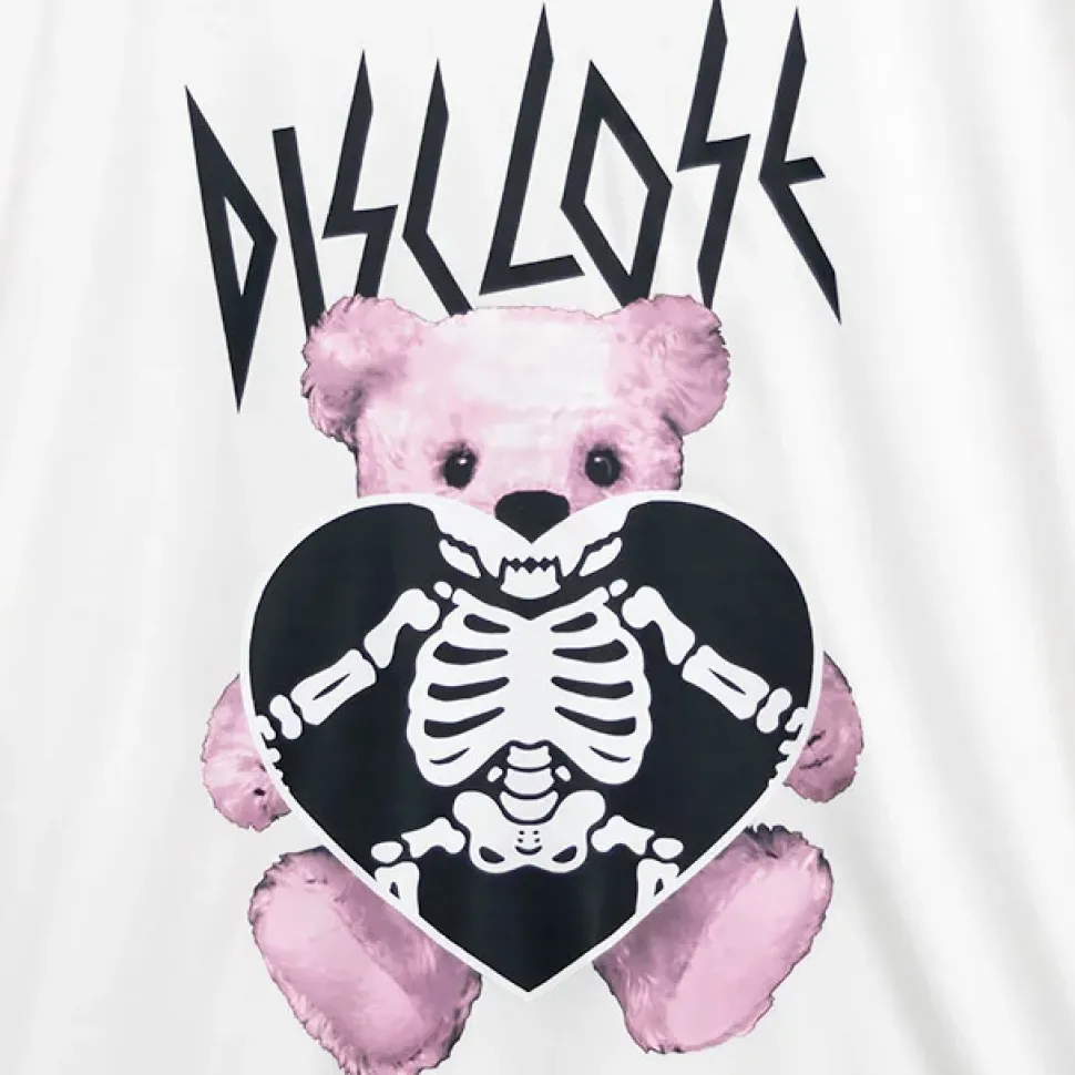 LISTEN FLAVOR Skeleton Bear Studs Big T-Shirt