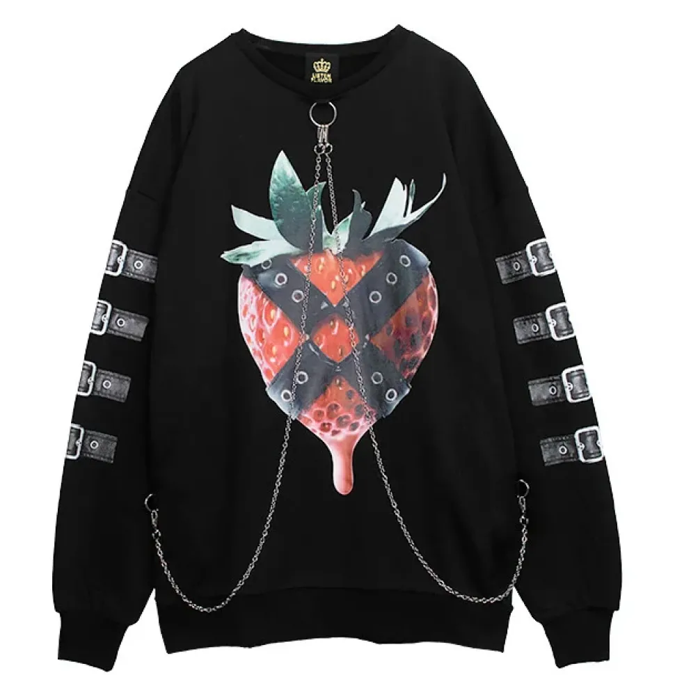 LISTEN FLAVOR Strawberry Bondage Chain Pullover
