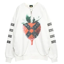 LISTEN FLAVOR Strawberry Bondage Chain Pullover