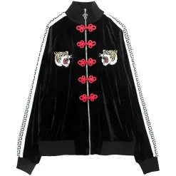 LISTEN FLAVOR Tiger China Velour Track Jacket