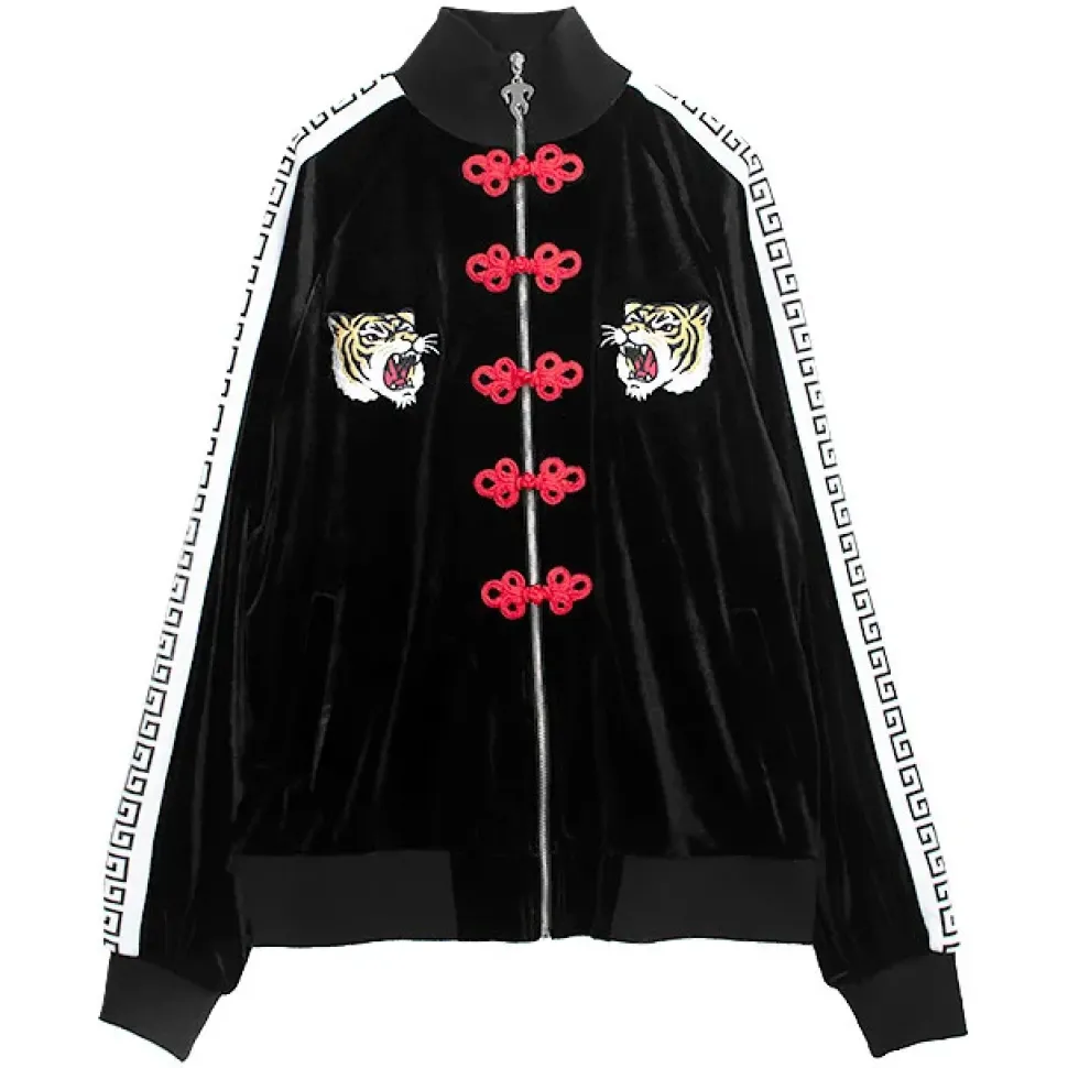 LISTEN FLAVOR Tiger China Velour Track Jacket