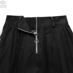 LISTEN FLAVOR Tulle Pleated Mini Skirt w/ Belt