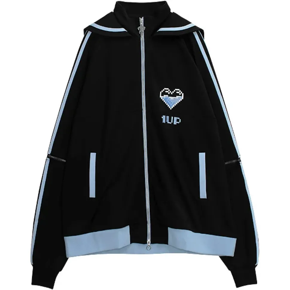 LISTEN FLAVOR 1-Up Heart Sailor Jersey Hoodie