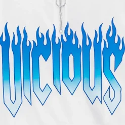 LISTEN FLAVOR Vicious Fire Eyelet Sleeve Short Top