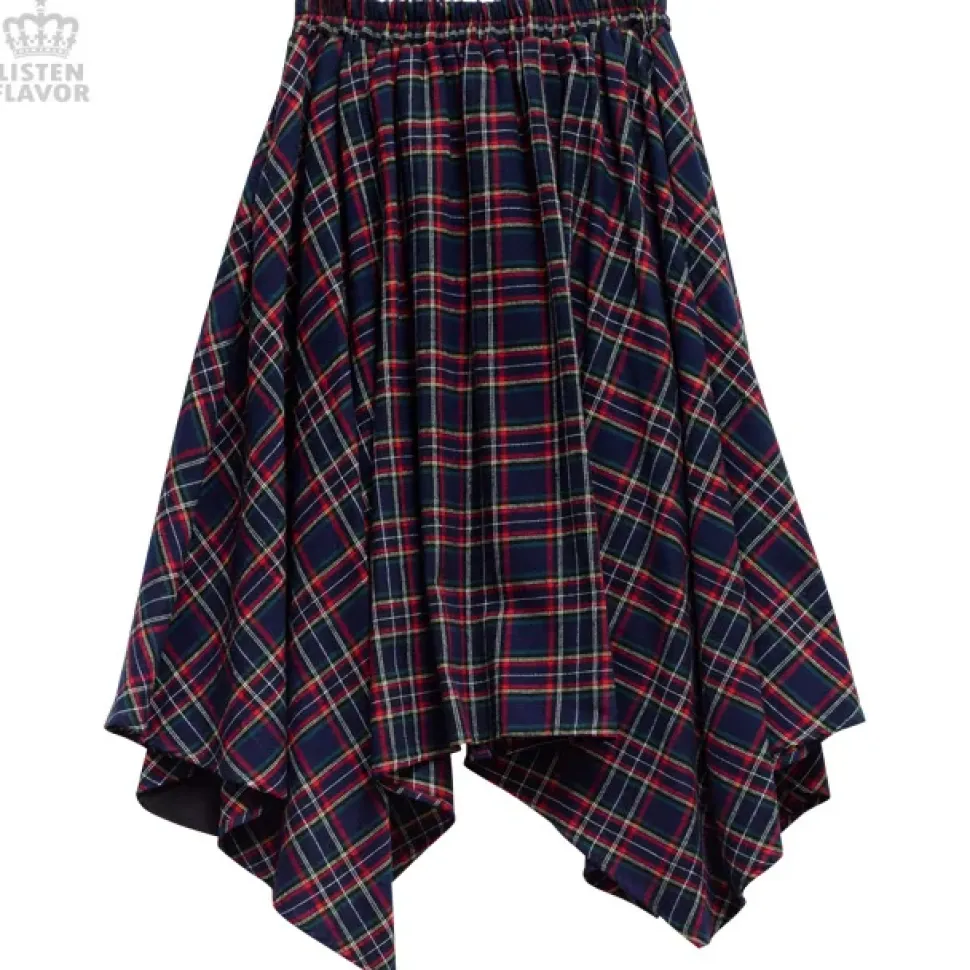 LISTEN FLAVOR Zip Detail Hemline Skirt