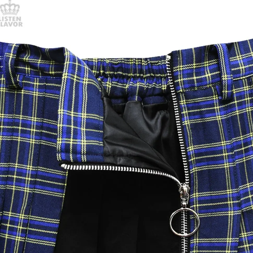 LISTEN FLAVOR Zip Pleated Skirt