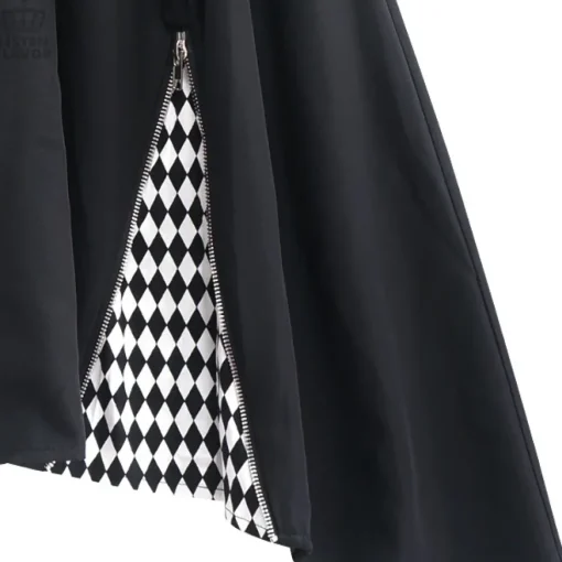 LISTEN FLAVOR Zippered Hem Line Skirt