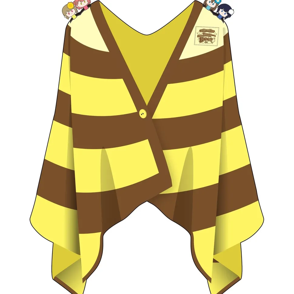 Love Live! Nijigasaki High School Idol Club FLOWER MUSIC LIVE Boooooom Boooooom Bee!! Cloak-style Blanket