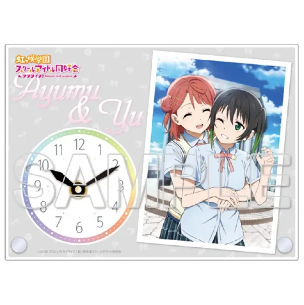 Love Live! Nijigasaki High School Idol Club Yu Takasaki & Ayumu Uehara Acrylic Clock