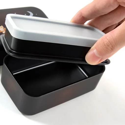 Maki-e Owl 2-Tier Mini Bento Box