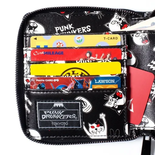 Meow Black Wallet