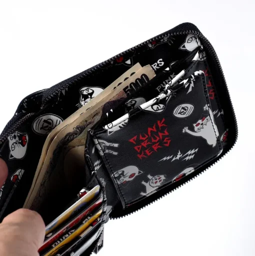 Meow Black Wallet