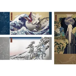 Monster Hunter Ukiyo-e Japanese Hand Towel Collection