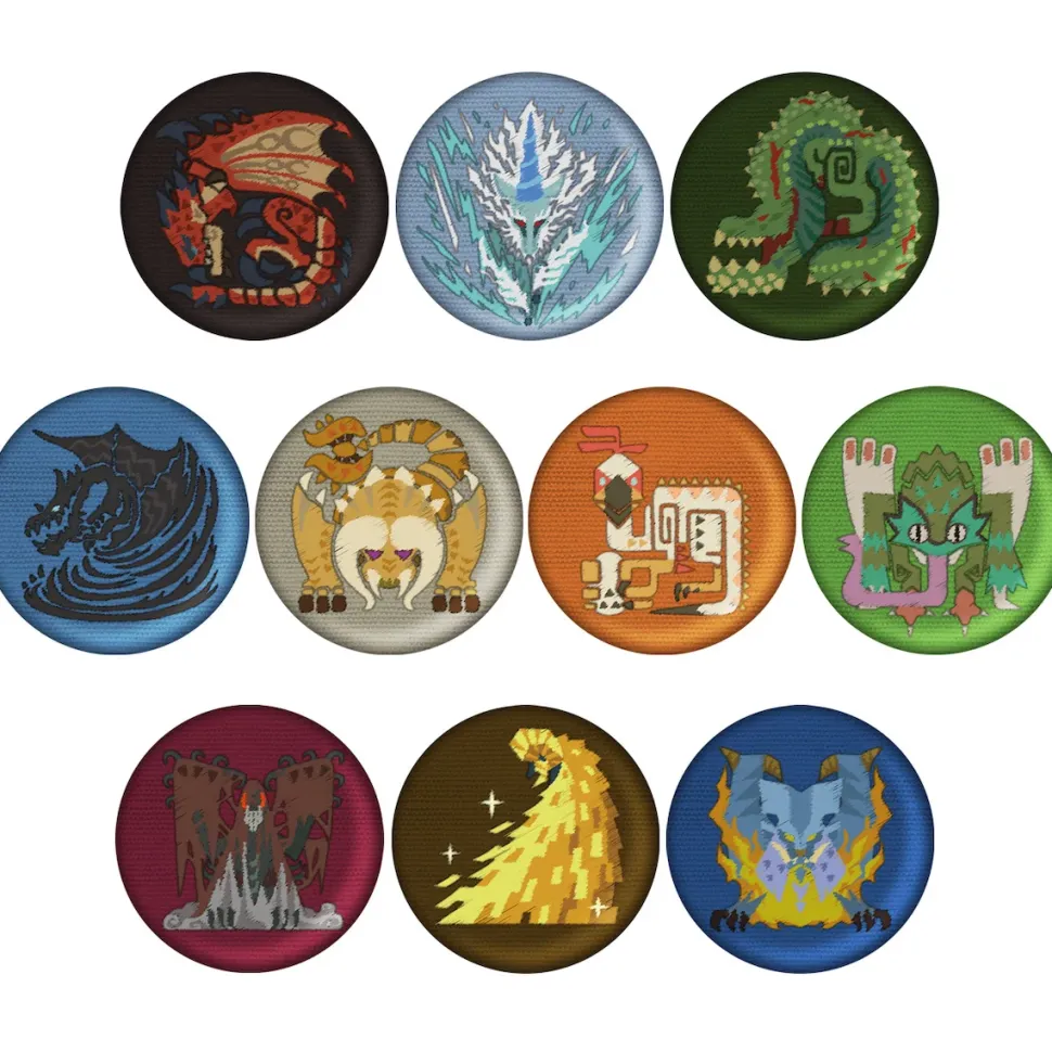 Monster Hunter: World Embroidered Pin Badge Collection Vol. 2 Box Set
