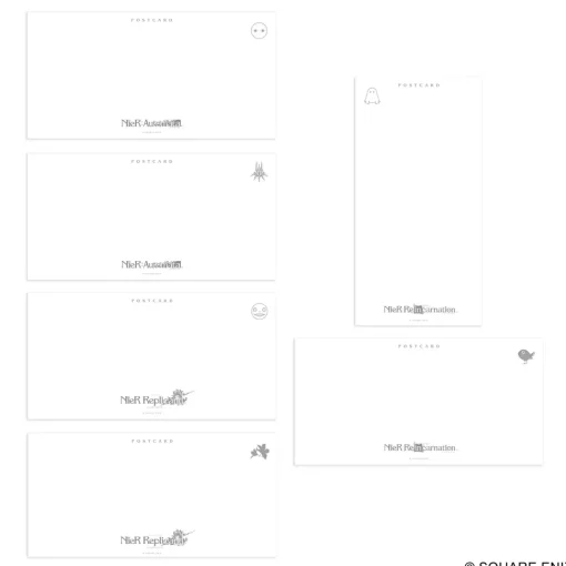 NieR Series Large Postcard Set