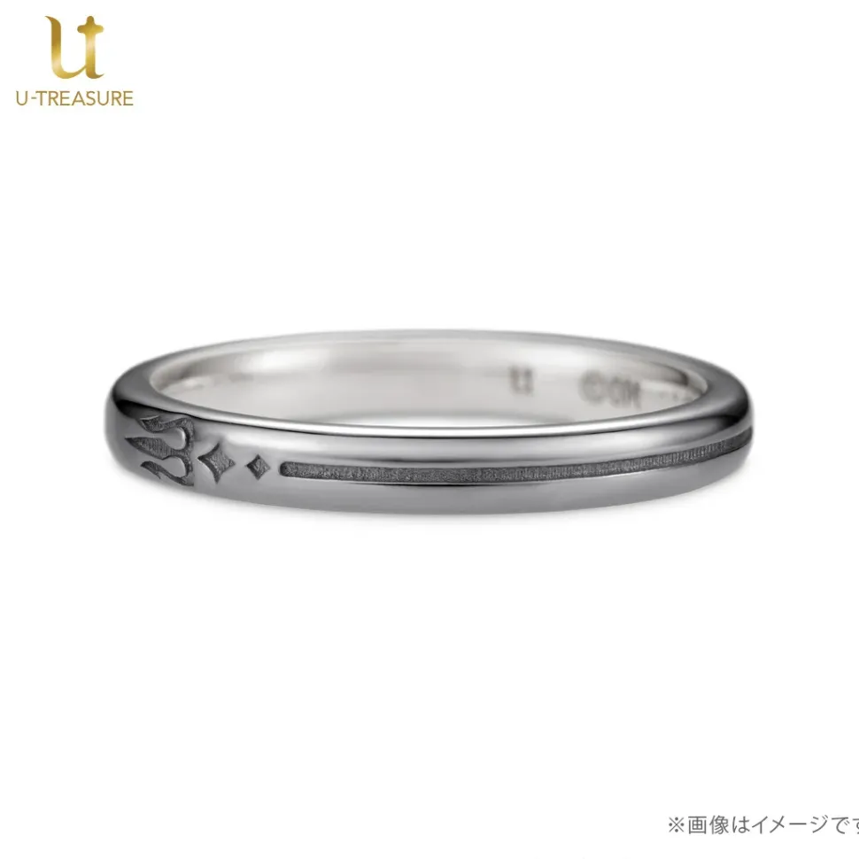 Obey Me! Belphegor Black-Coated Silver Ring