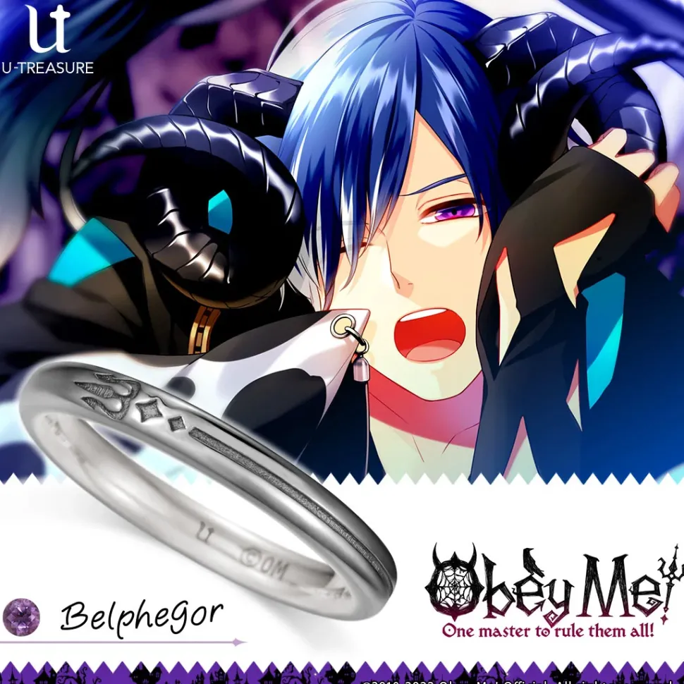Obey Me! Belphegor Silver Ring
