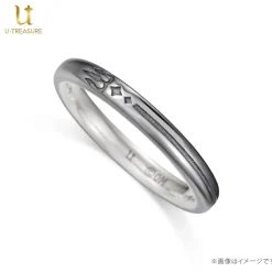 Obey Me! Mammon Black-Coated Silver Ring