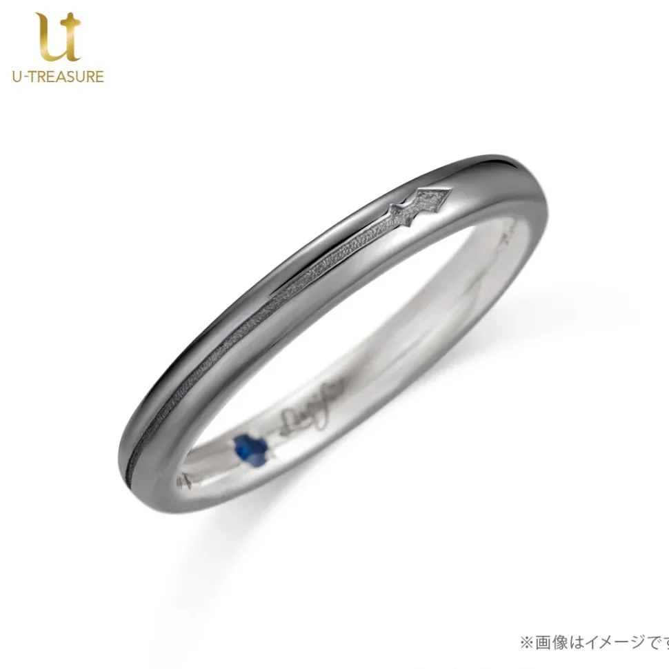 Obey Me! Satan Black-Coated Silver Ring