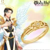 Obey Me! Yellow Gold-Coated Silver Ring of Light