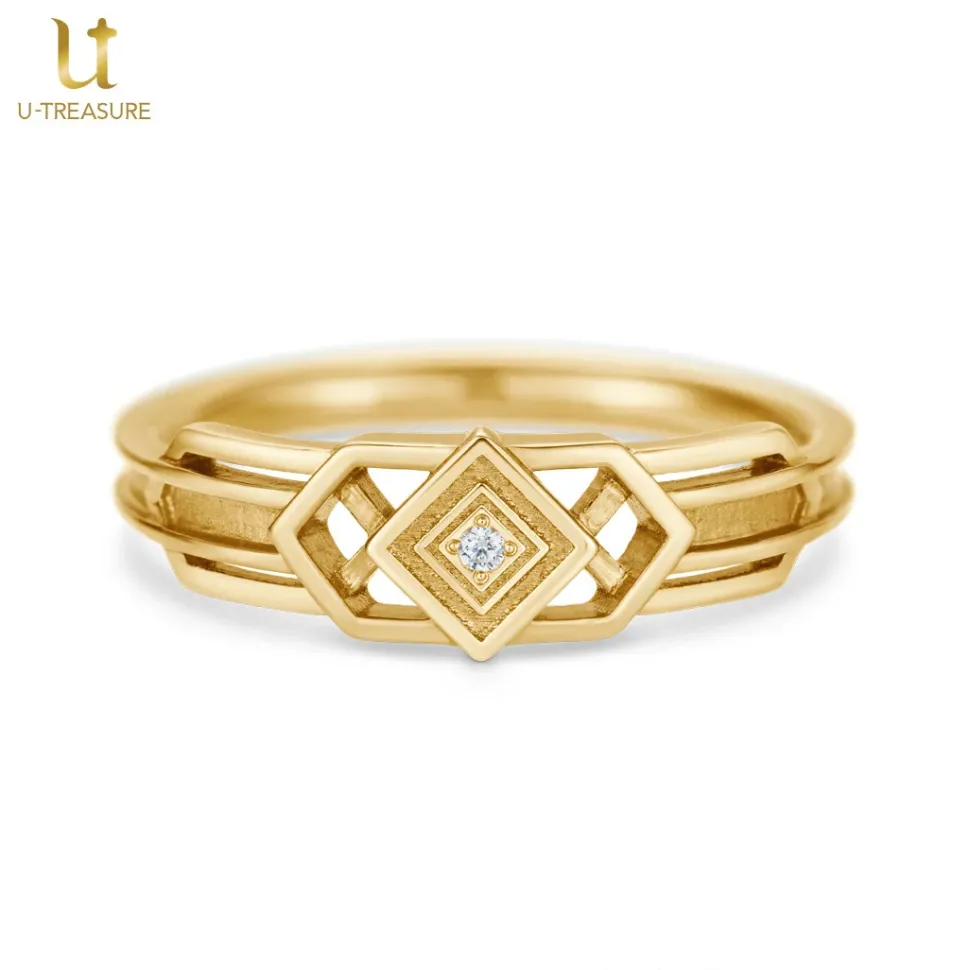 Obey Me! Yellow Gold-Coated Silver Ring of Light