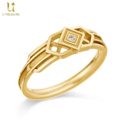 Obey Me! Yellow Gold-Coated Silver Ring of Light