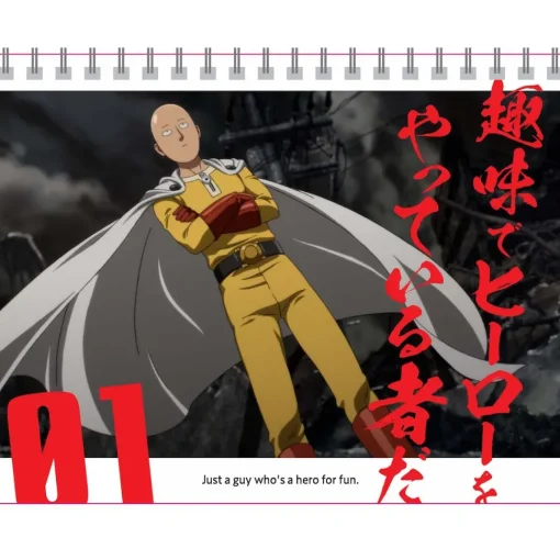 One-Punch Man Perpetual Desktop Calendar