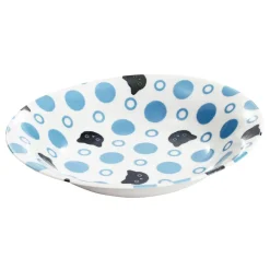 Polka Dots & Cats Mino Ware Curry Plate Set