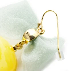 Q-pot. Lemon Ribbon Pierced Earring
