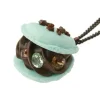 Q-pot. Mint Chocolate Macaron Necklace