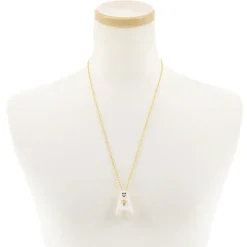 Q-pot. Petit Ghost Sheets Necklace / White Veil Charm / Q Hatchet Charm Set