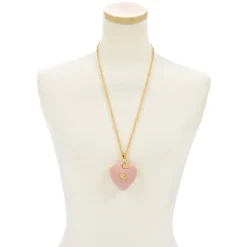 Q-pot. x Q-pid. Melty Heart Pink Necklace