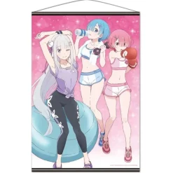 Re:Zero -Starting Life in Another World- B2 Tapestry Emilia & Rem & Ram