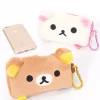 Rilakkuma Face Plush Smartphone Pouches