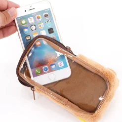 Rilakkuma Face Plush Smartphone Pouches