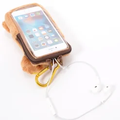 Rilakkuma Face Plush Smartphone Pouches