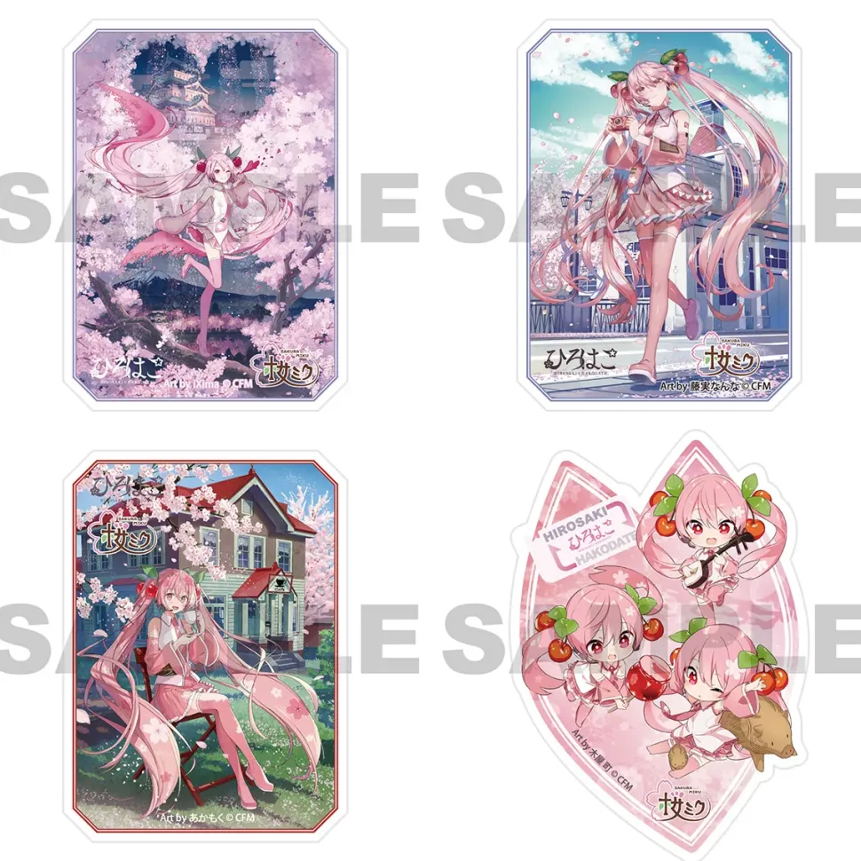 Sakura Miku x Hirohako Hirosaki Sticker Set for Smartphones