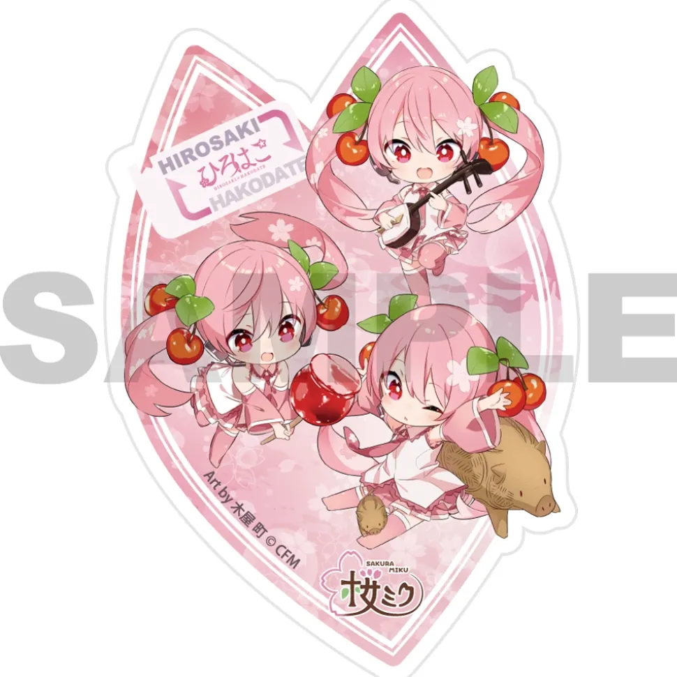 Sakura Miku x Hirohako Hirosaki Sticker Set for Smartphones