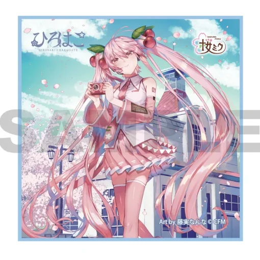 Sakura Miku x Hirohako Hirosaki Hand Towel