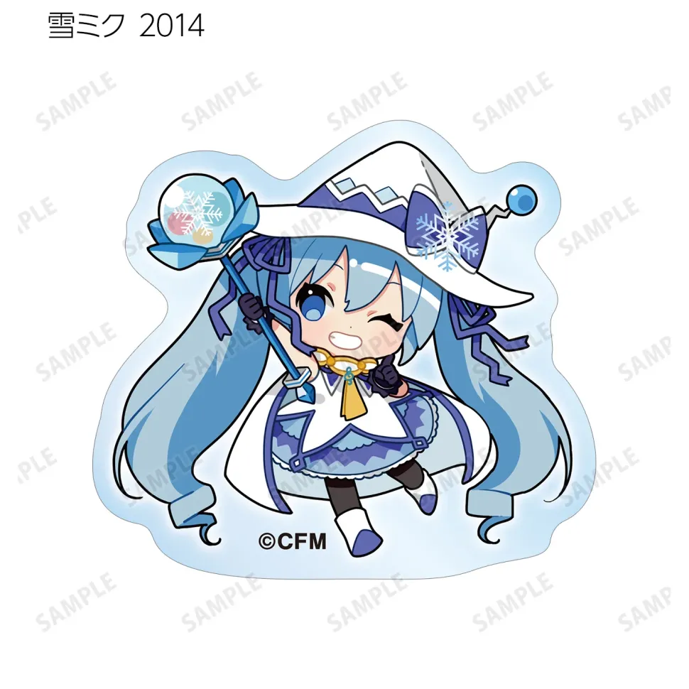 Snow Miku 2024 Art by Binchou Maguro Trading Acrylic Sticker Box Set