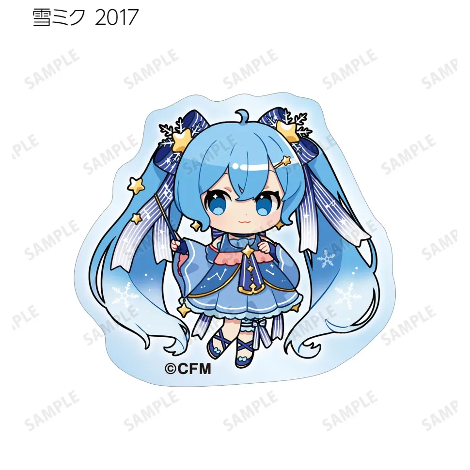 Snow Miku 2024 Art by Binchou Maguro Trading Acrylic Sticker Box Set