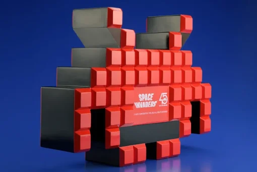 SoftB Space Invaders Crab Non-Scale Figure