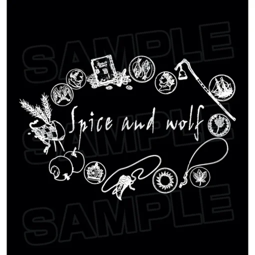 Spice and Wolf Line Art Big Zipper Tote Bag